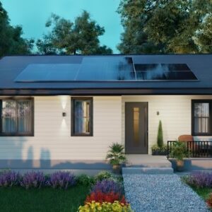 Alternative view of Dunmore 1C, with A Roof, Cream Shiplat Finish 1 Bedroom Triple Insulated 45 Sqm House Standard Windows