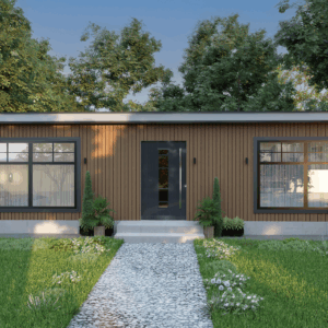 Tramore 45 Sqm 2 Bedroom Flat Roof with Wood Effect Cladding