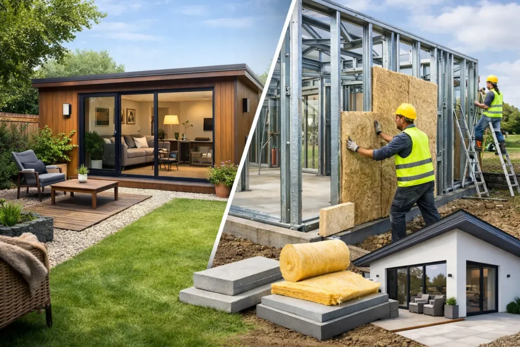 Insulated Garden Room Costs and Permanent Homes